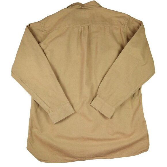 L.L Bean Flannel Shirt Pale Yellow Outdoor Long Sleeve Size XL Tall - Picture 3 of 7